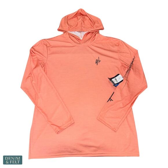 Guy Harvey Papaya Punch LS Performance Fishing Hoodie UPF Sun Shirt NEW~NWT - Picture 8 of 16